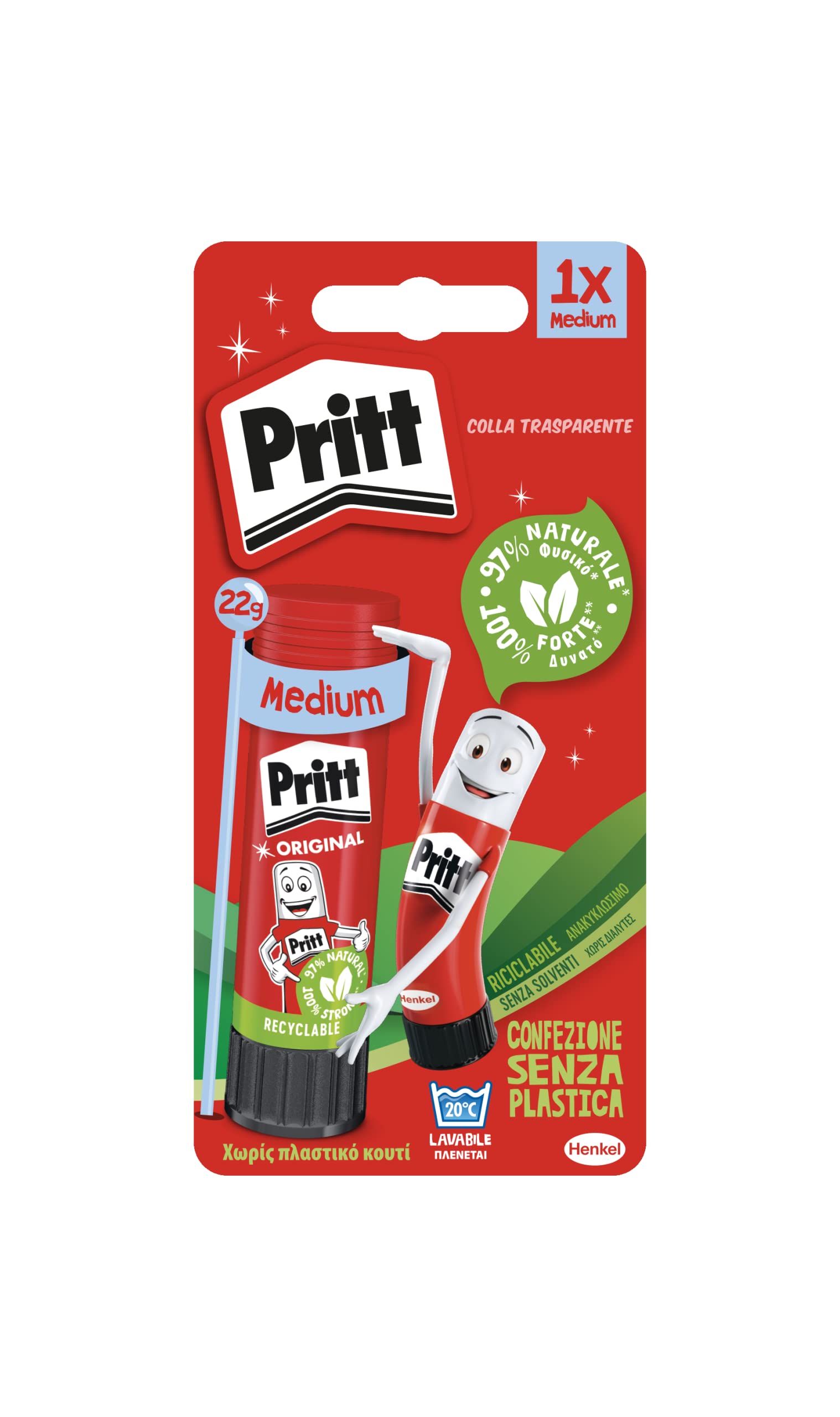 Pritt Klebestift, sicherer und kinderfreundlicher Kleber für Kunst und Bastelarbeiten, starker Klebstoff für Schule & Bürobedarf, 36x22g Pritt Stift
