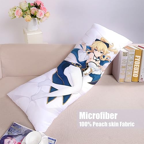 Miniatura 6 de Anime Jean Game Genshin Impact Role Series - Funda de almohada corporal para abrazar, doble cara impresa de 59 x 19 pulgadas, funda de almohada