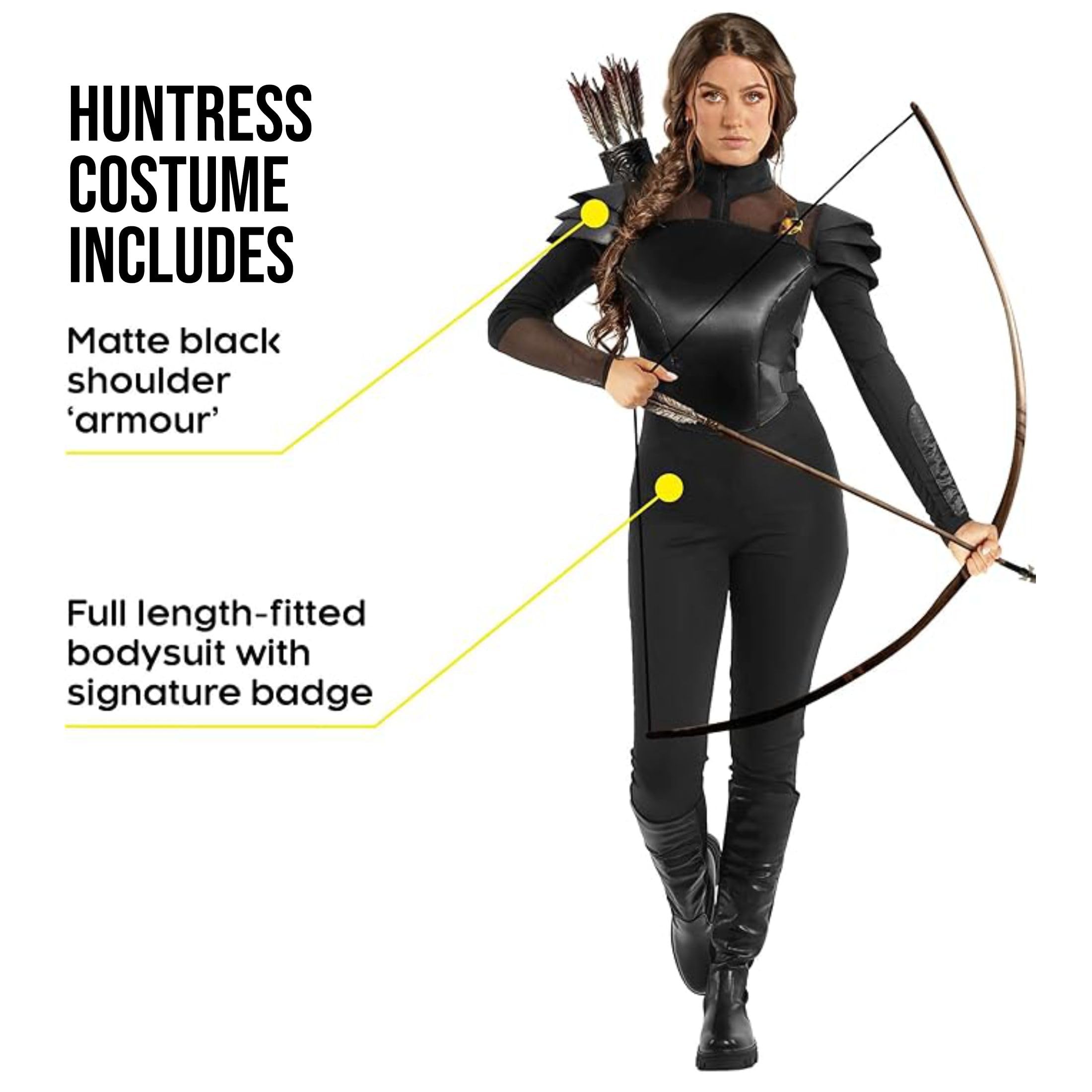 Morph Womens Huntress Costume Halloween Costumes For Women Female Archer World Book Day Costumes Adults L - Image 2