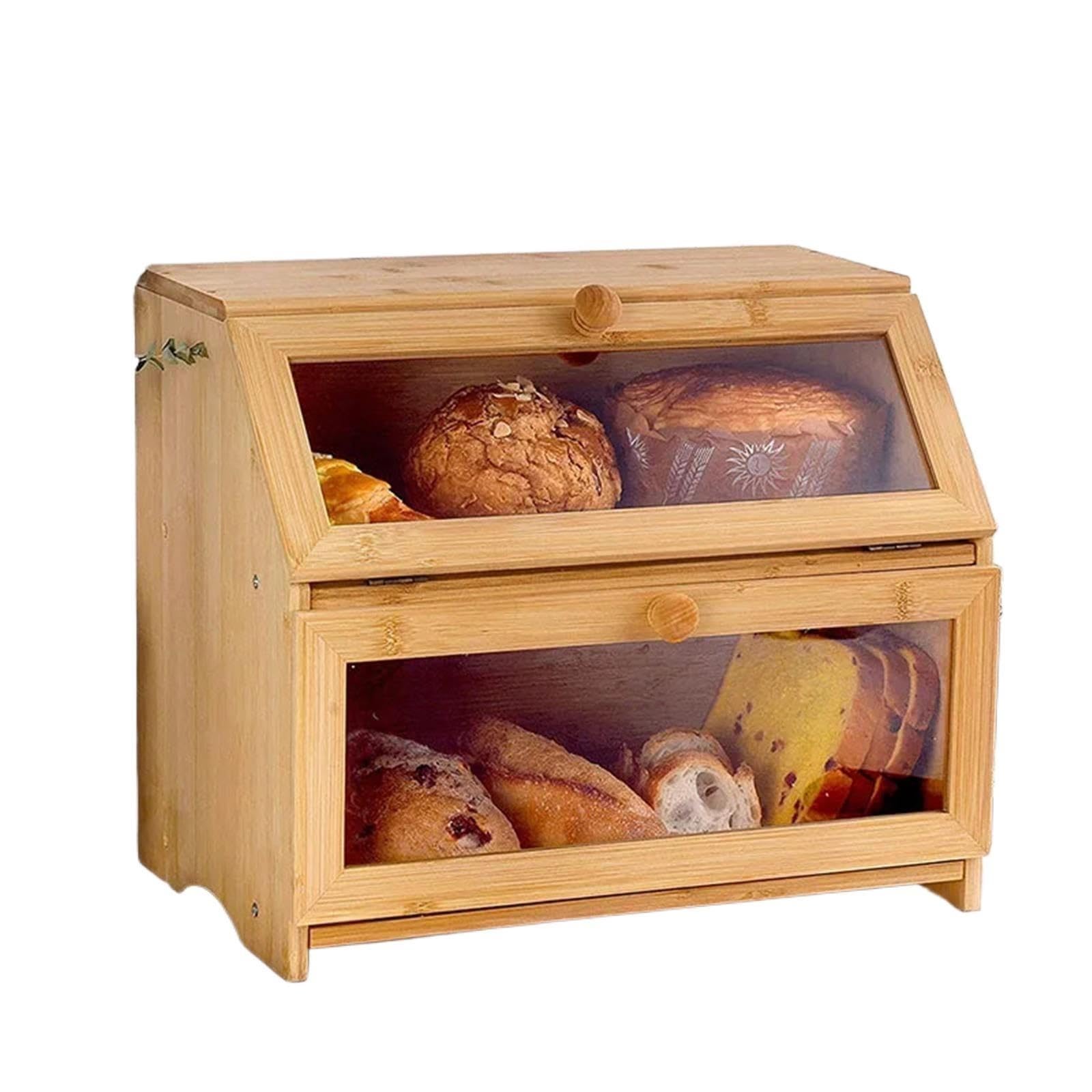 Ad Angolo Portapane Portapane in legno di grande capacità
