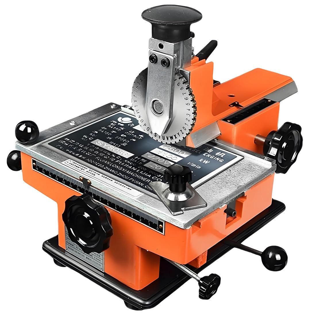 Timbro per targhette in metallo, goffratore semiautomatico per fogli, macchina per marcatura di etichette per etichette Macchina per incidere piastrine per cani 2 mm/2,5 mm/3 mm/4 mm/5 mm/6 mm Ruota