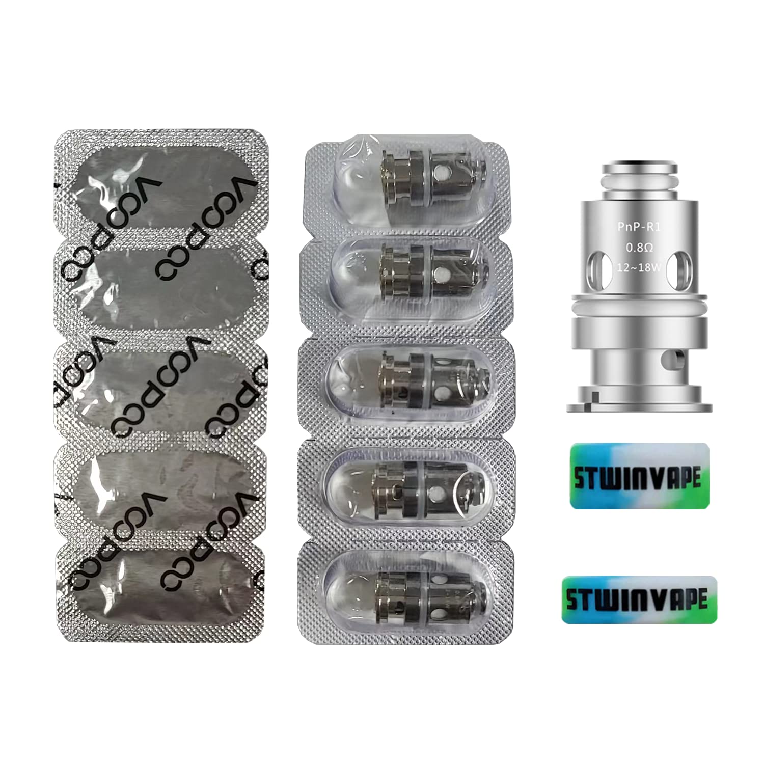 5-Pack PnP TR1 1.2 Ohm Coils For VooPoo Drag, Argus, Vinci Pod Systems   MTL Vaping, Nicotine-Free, Long-Lasting Replacement VooPoo Drag S X Coil  Replacement