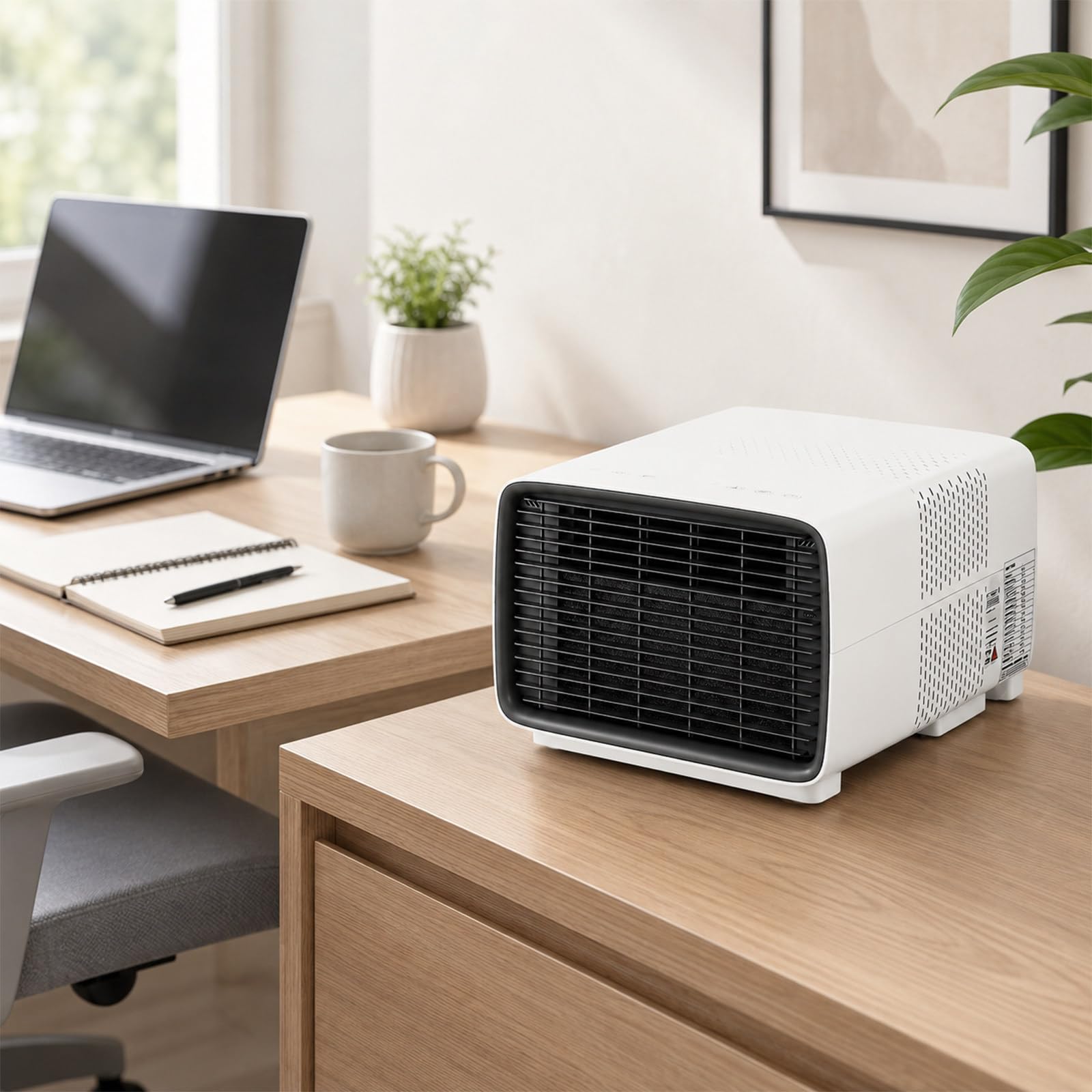 Condizionatore Portatile da Campeggio, 3000BTU 280W, Deumidificatore e Ventilatore con Touchscreen, Controllo Silenzioso Cordless