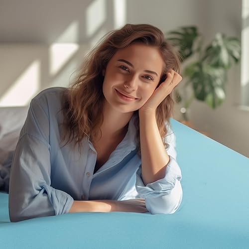 Miniatura 7 de Subrtex Cubrecolchón de Espuma Viscoelástica, Cubrecolchón de Espuma Viscoelástica con Infusión de Gel, Cubrecolchón para Personas que Duermen de