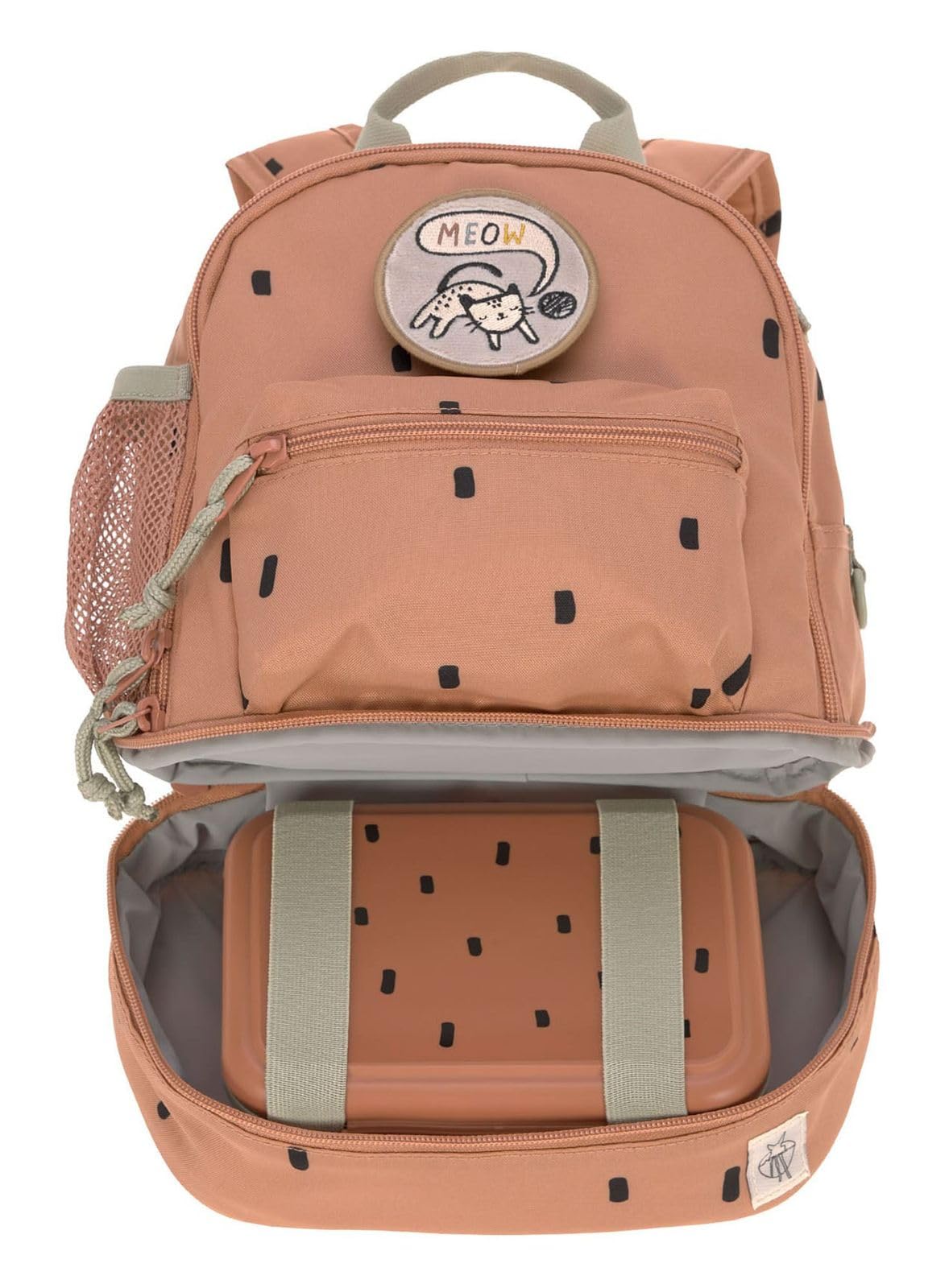 Lässig Sac à dos pour enfants avec sangle de poitrine Sac à dos pour l'école maternelle 27 cm, 6,5 litres, 3 ans/Mini Backpack Happy Prints Caramel