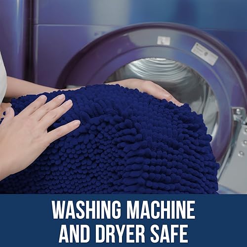 Miniatura 2 de Muddy Mat Alfombras de baño de felpilla de secado rápido, antideslizantes, lavables, extragruesas, suaves y altamente absorbentes, para baño, cocina