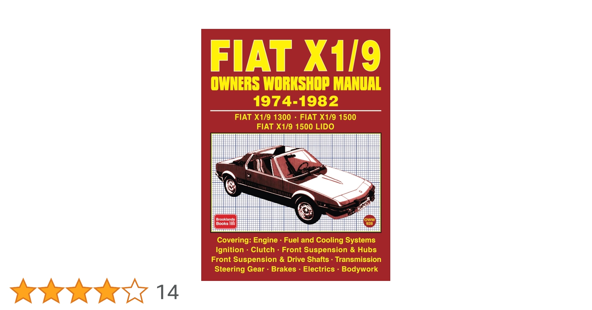 洋書◆フィアット X1/9 整備ガイド 1974-1982 本 自動車 Amazon | Fiat X1/9 1974-1982 Owners Workshop Manual
