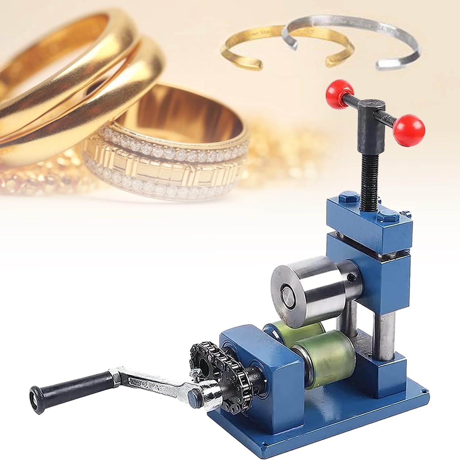 ANXYYDS Hand Crank Bracelet Bending Machine Pressed Jewelry Bending Machine Tools, Multi-Functional Hand Crank Ring Metal Earrings Jewelry Crafts Making Machine for Jewelry Processing Store