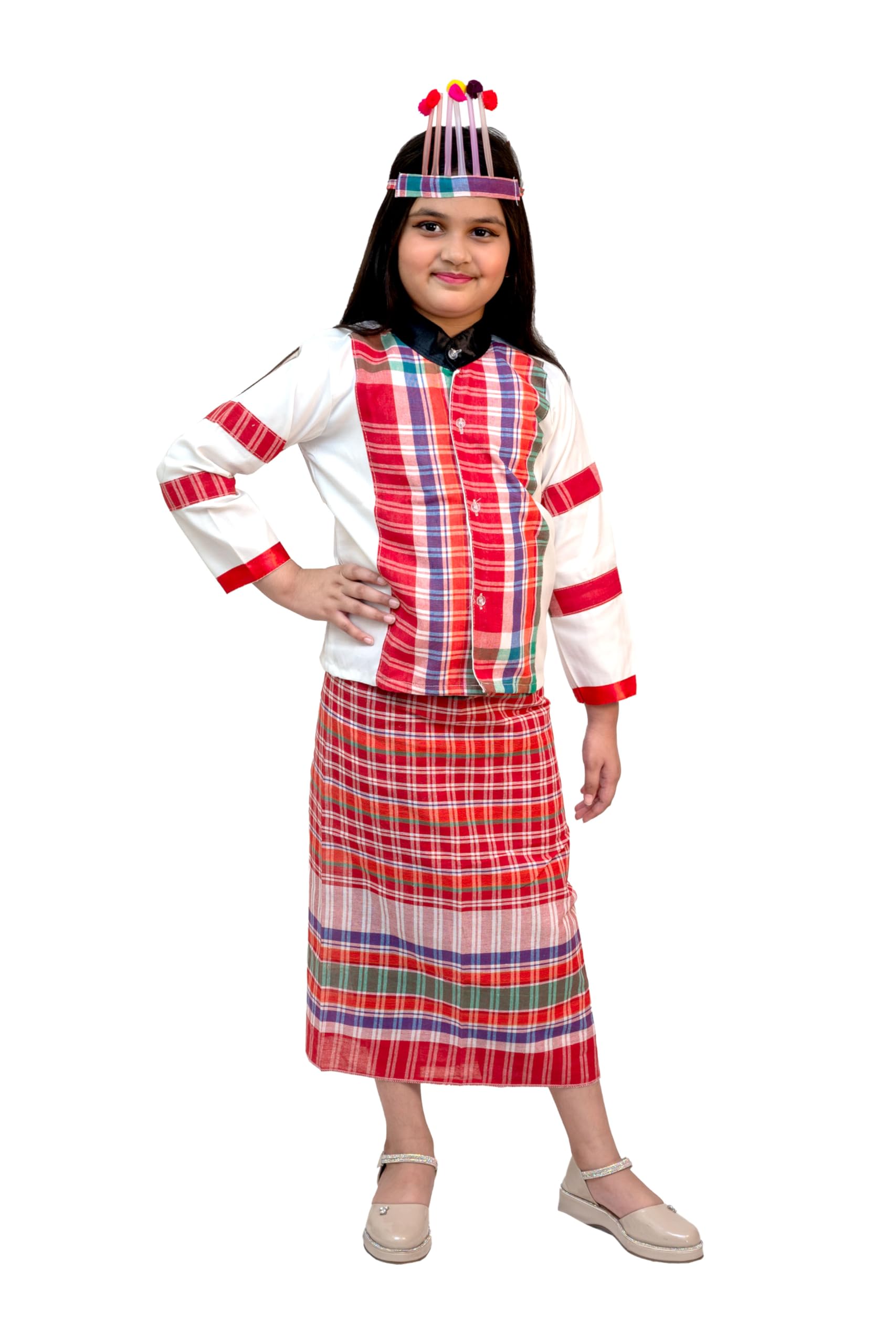 Buy SHRADDHA CREATIVE FASHION Mizoram State Costume for kids I Regional  state Fancy dress for kids (5-6 Years) Online at Low Prices in India - ...