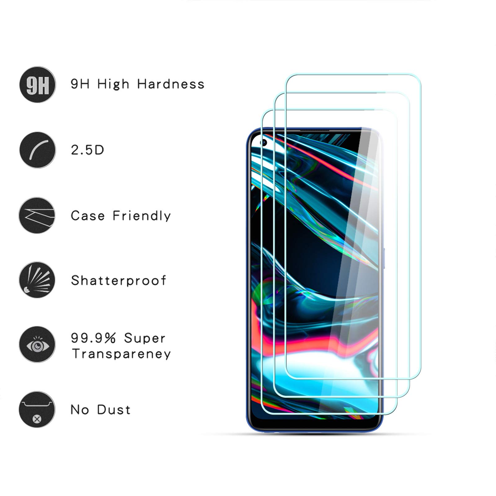 Vetro Temprato Pellicole Protettiva per Realme X7 PRO Ultra
