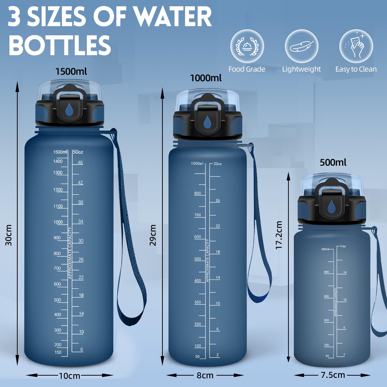Motivations-Trinkflasche Mit Zeitmarkierung – 680 Ml, Tritan, BPA-frei, Auslaufsicher Mit Strohhalm-Deckel – Ideal Für Sport & Alltag