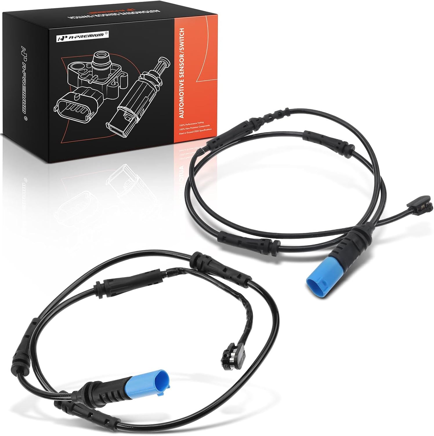 A-Premium Front and Rear Brake Pad Wear Sensors Compatible with BMW X5 2019-2021, X6 2020-2021, X7 2019-2021, 2-PC Set