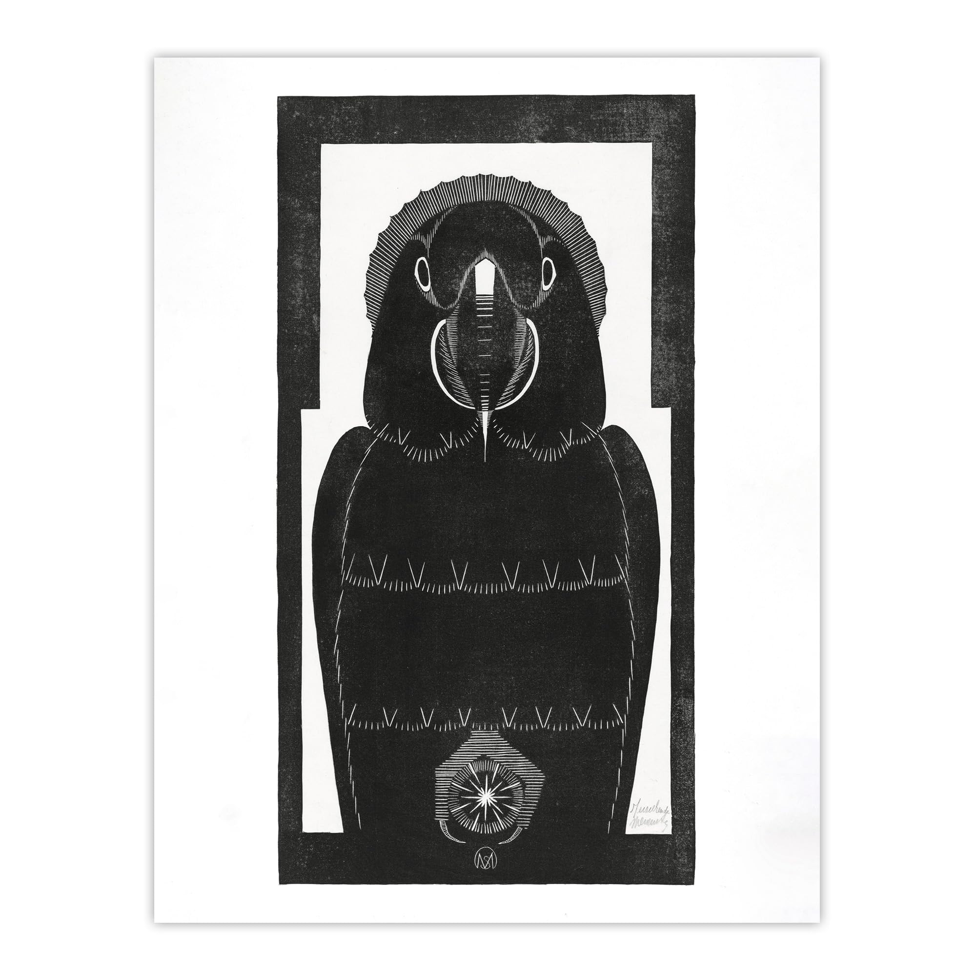 Artery8 Stylised Ara Macaw Parrot By Samuel J De Mesquita Wall Art Print 12X16 : Vivid parrot composition with stylised flair ideal for tropical inspired décor or living room