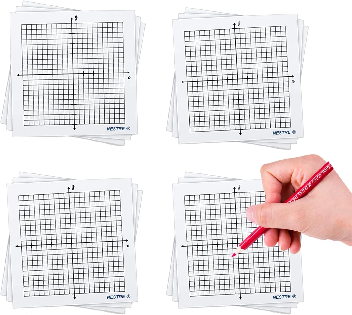 Amazon.com : 24 Pads Graph Paper Sticky Notes - Mini Graph Post It ...