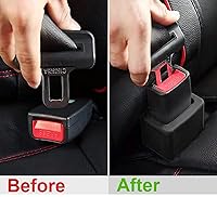 Vista 2 de Soporte de hebilla para cinturón de seguridad de automóvil, hebilla de silicona flexible, hebilla de refuerzo que levanta el cinturón de seguridad