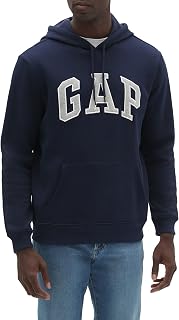 GAP Men's Heritage Logo Pullover Hoodie - Super Soft Cotton Blend Fleece Sweatshirt, Iconic Classic Style