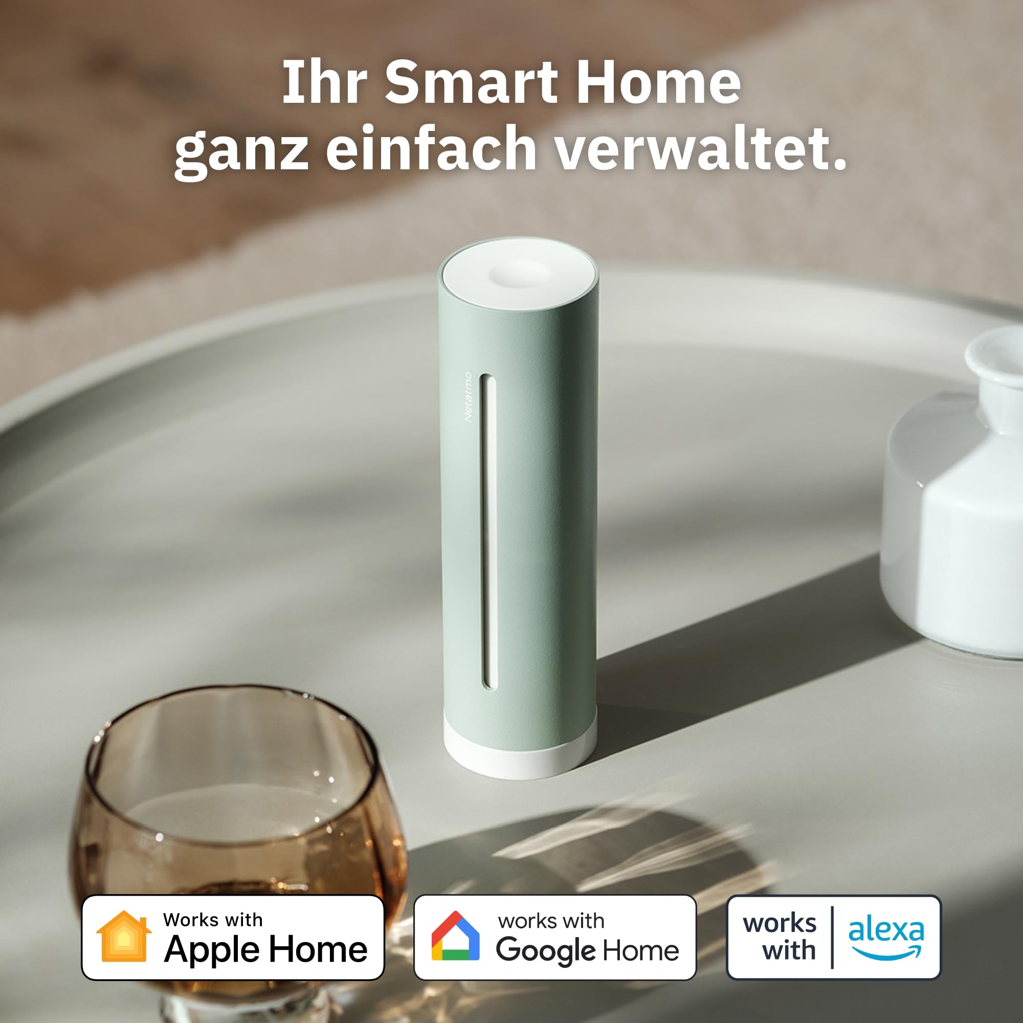 Netatmo Smarte Wetterstation ORIGINAL 2. Gen Mint – WLAN Innen & Außensensor, Temperatur, Luftfeuchtigkeit, Luftqualität, Pollenflug (Baumpollen), UV-Index, Apple, Alexa, Apple Home, Google