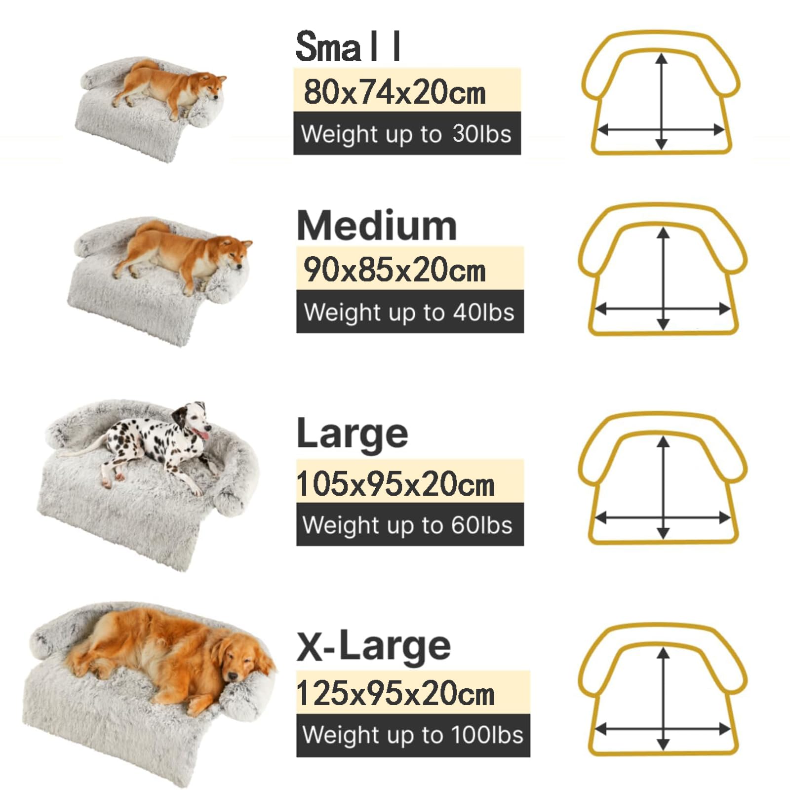 Camas Comfy para Perro, Cestas para Perro Desenfundable, Cojín Suave para Perro Lavable, Alfombra de Peluche para Mascotas, Ideal para Cesta Cama Perro, Niche, Coche (L, Gris)