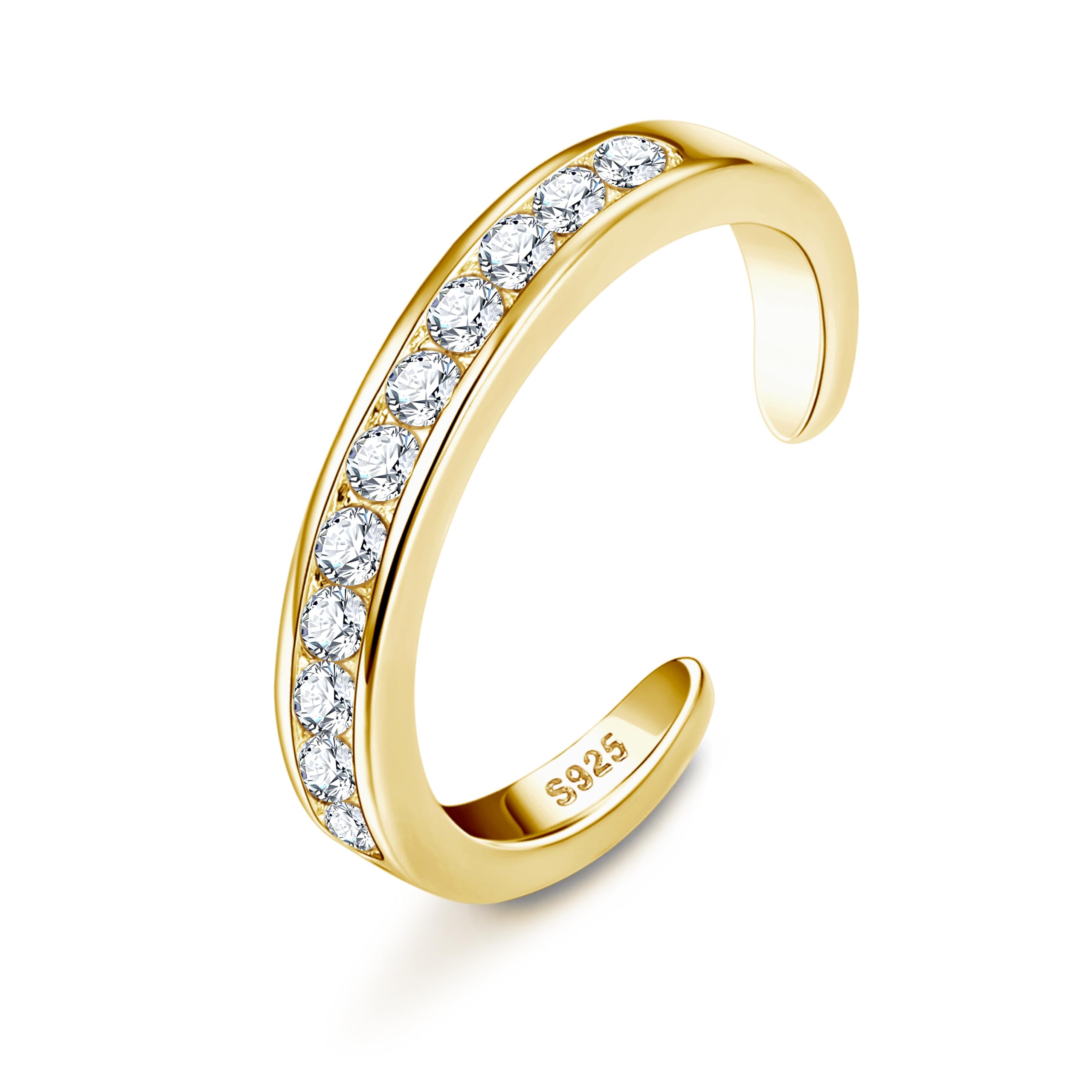 MILACOLATO Toe Rings for Women 925 Sterling Silver Adjustable Toe Ring