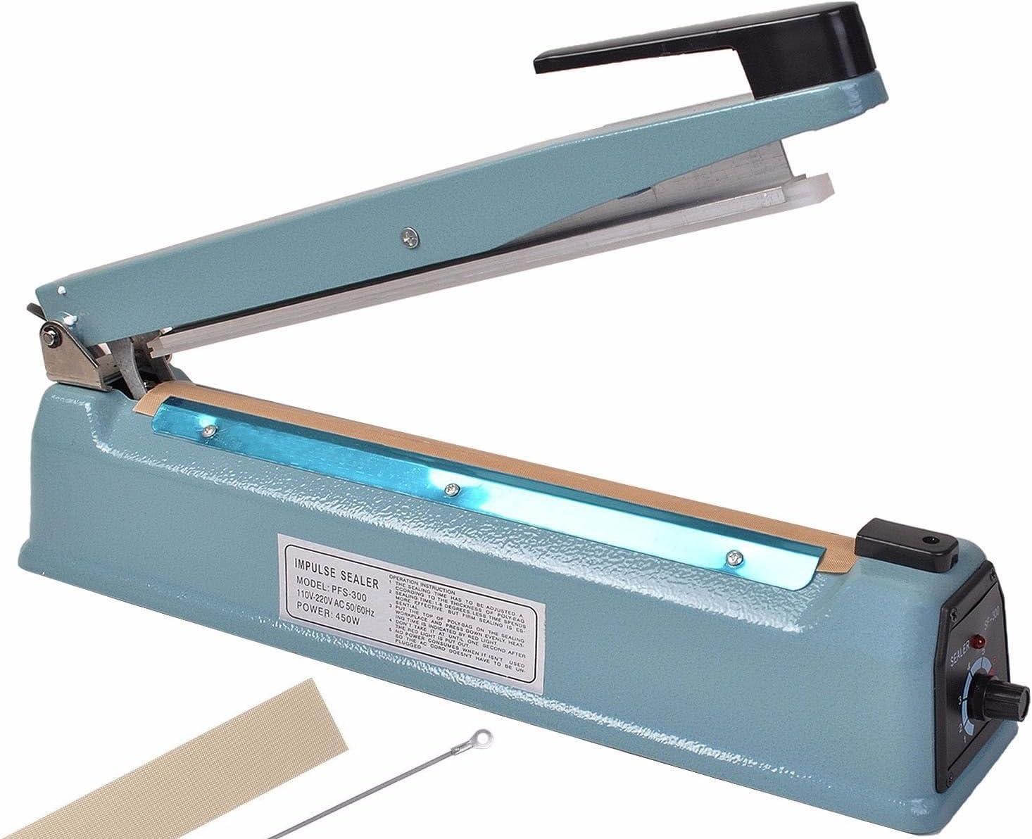 16" Heat Sealing Hand Impulse Sealer Machine Poly Free Element Plastic Sealer