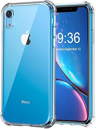 Bovon Funda para iPhone XR (6.1 Pulgadas), Carcasa Protectora Delgada y Transparente con Refuerzo en Las Esquinas Parachoques y Resistente a Ara?azos, Fundas de TPU Flexible para iPhone XR