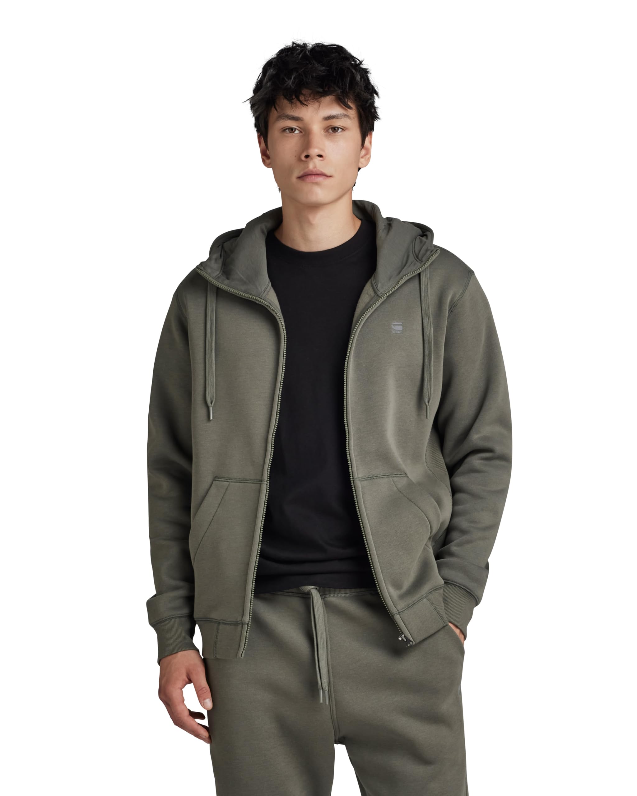G-STAR RAW Herren Premium Core Hooded Zip Sweatshirt, Grau (gs Grey D16122-C235-1260), XXL