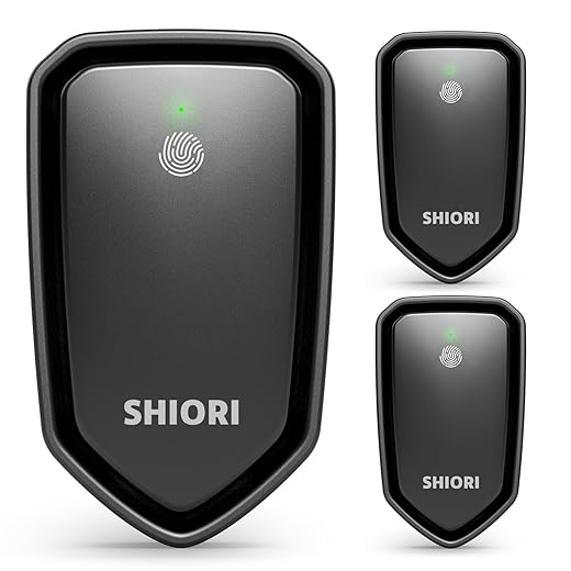 3 pack SHIORI air purifier plug, Negative Ion Technology Air Ionizers Purifier For Home, Portable Air Filter Odor, Quiet Air Freshener for Smoke Smell, Bedroom, Office, Kitchen, Pets(Black)