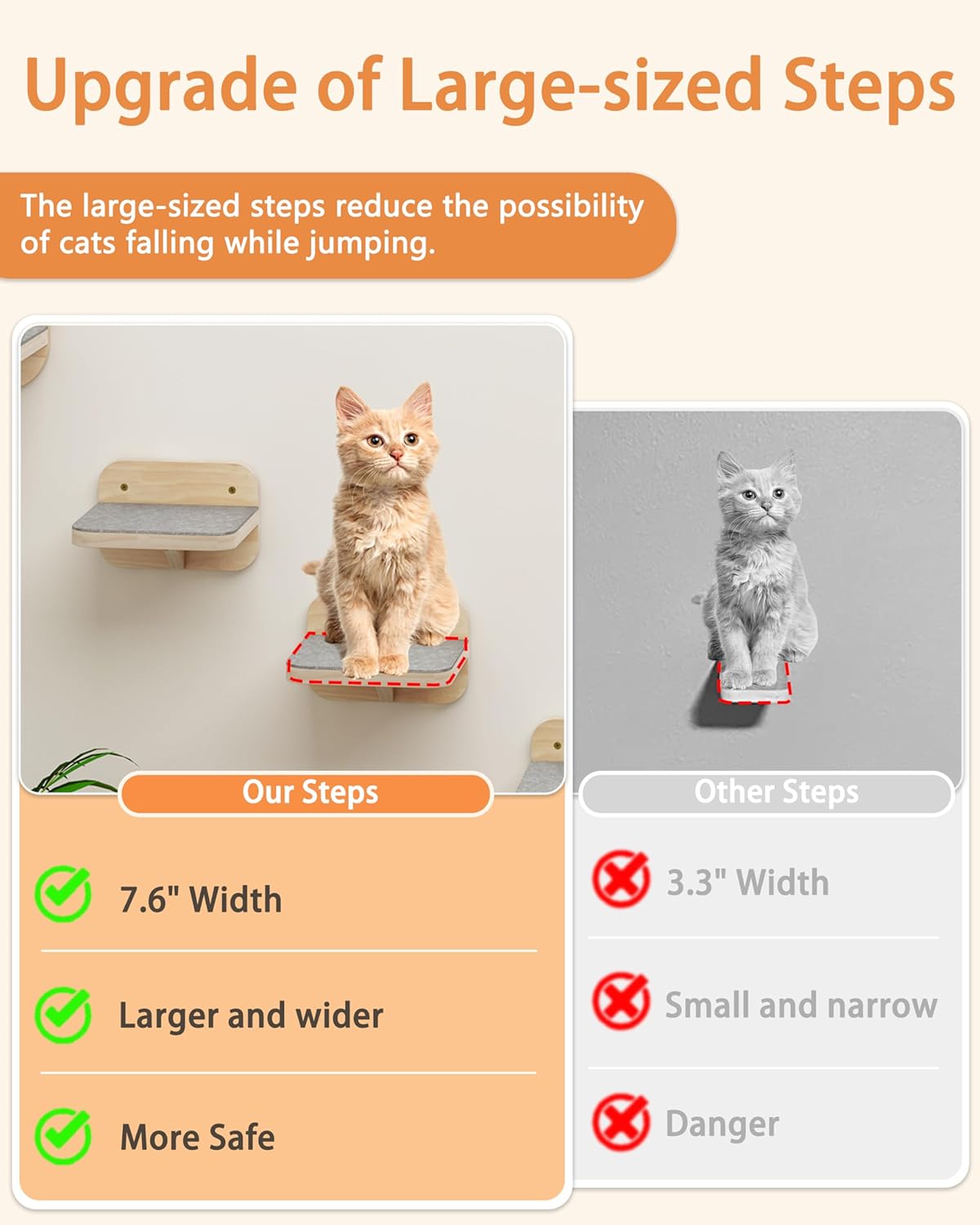 review Modern Cat Wall Furniture, Cat Wall Shelves Fit Cat Up to 22Lbs with 3 Steps Cat Climbing Shelves, Cat Hammock,Floating Cat Shelves,Cat Wall Mounted Shelves and Perches,Gift for Cat