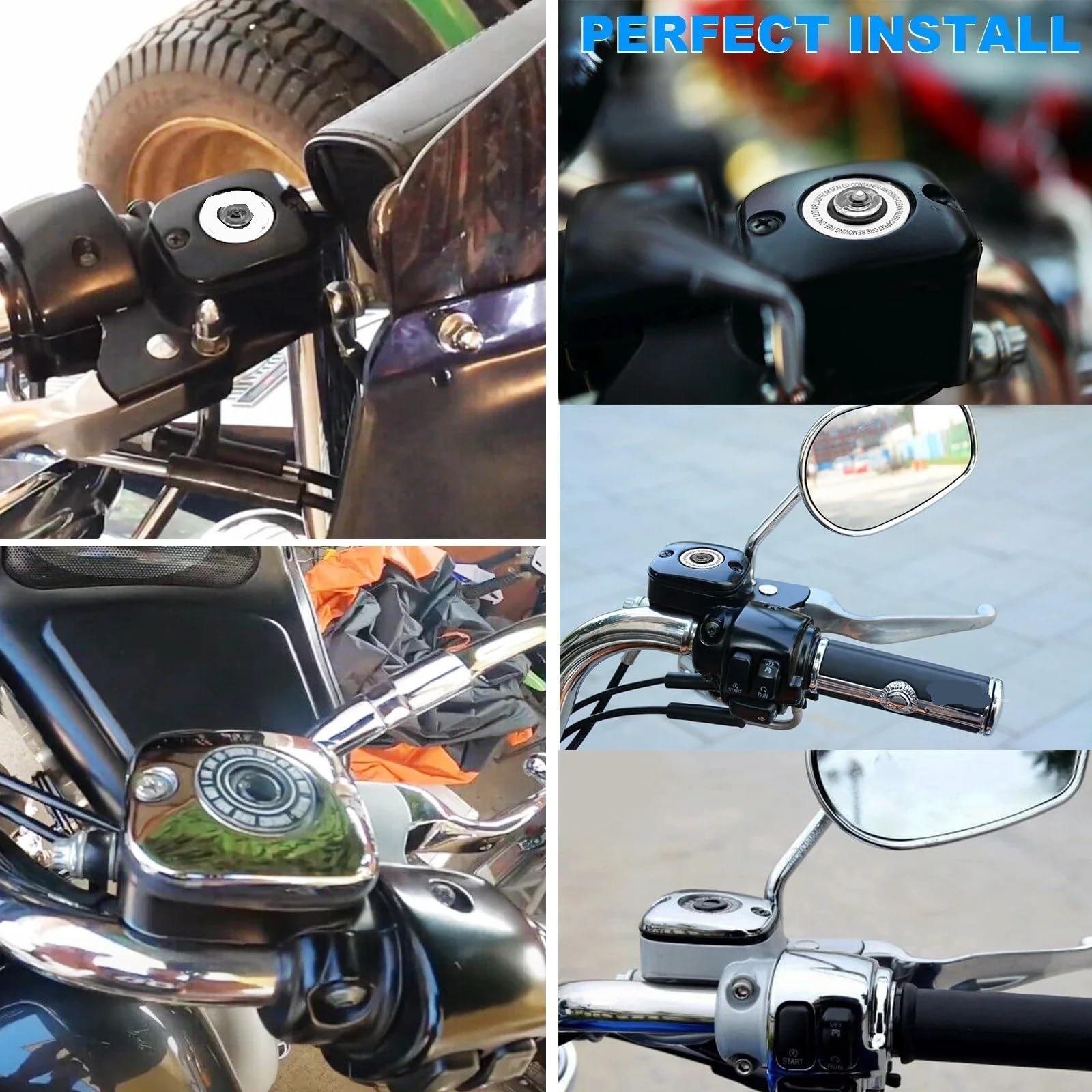 Spojler Boczny Motocykla Pasuje do Harley Touring Road King przemieszczanie się po ulicy FLHR FLHT Dyna Fat Bob FXDF Softail FLSTF pokrywa cylindra głównego(Cylinder Cover B)