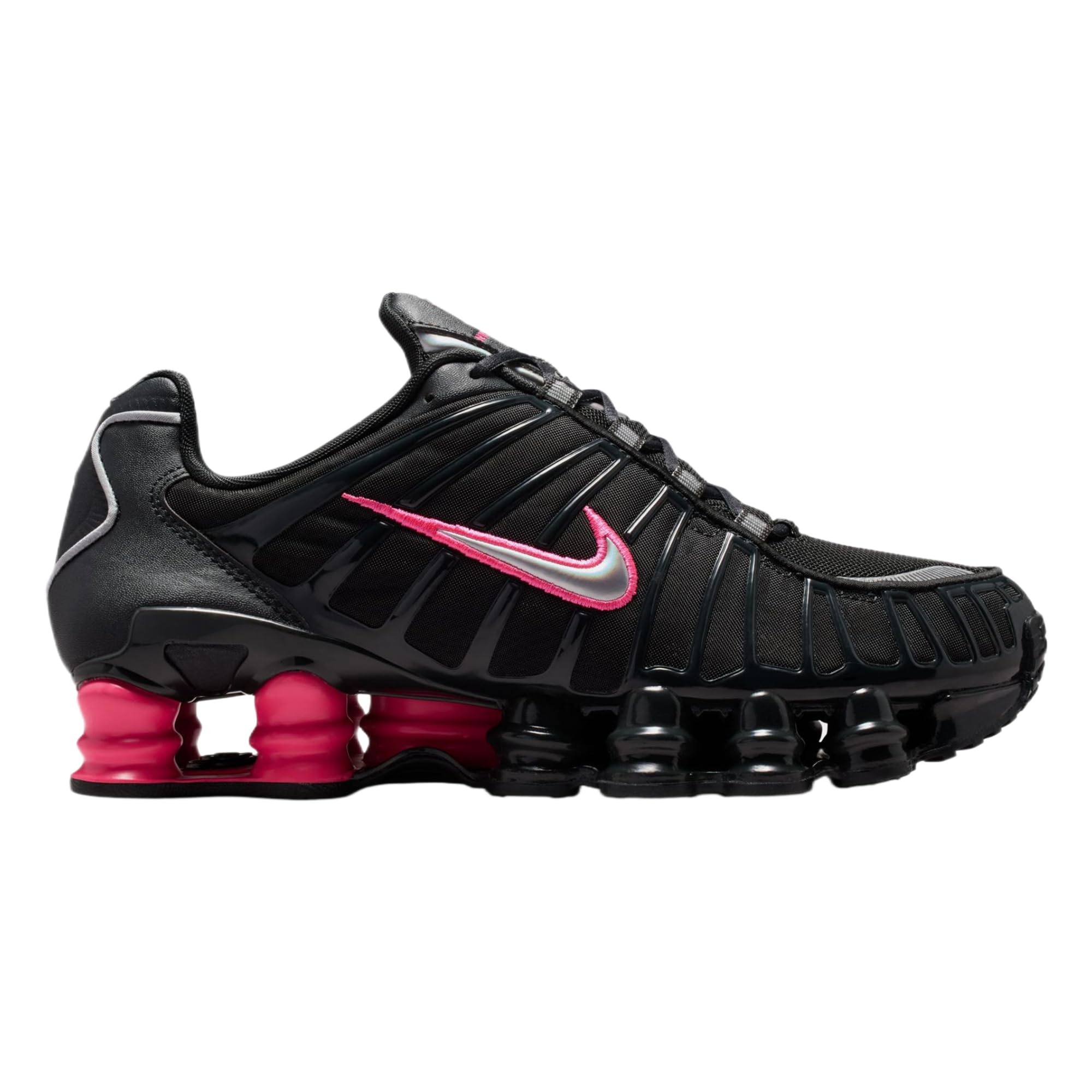 Shox TL Womens Running Shoes (Off Noir/Hyper Pink/Metallic Silver)
