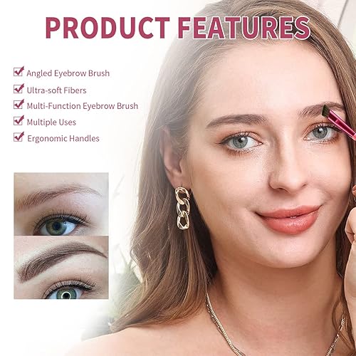 Miniatura 3 de Cepillo para sello de cejas 4D cepillo para trazos de cabello de cejas cepillo para trazos de cabello 4D cepillo para cejas ultrafino cepillo