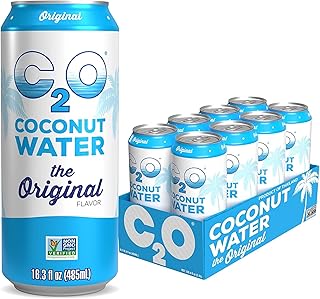 C2O - Coconut Water, The Original Flavor (8 Pack) - Made with Fresh Coconut Water - Plant Based - No