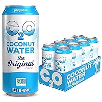 Vista 12 de C2O - Agua de coco con jengibre, lima y cúrcuma (paquete de 12) - Hecho con agua de coco fresca - A base de plantas - Sin OMG - Agua enlatada