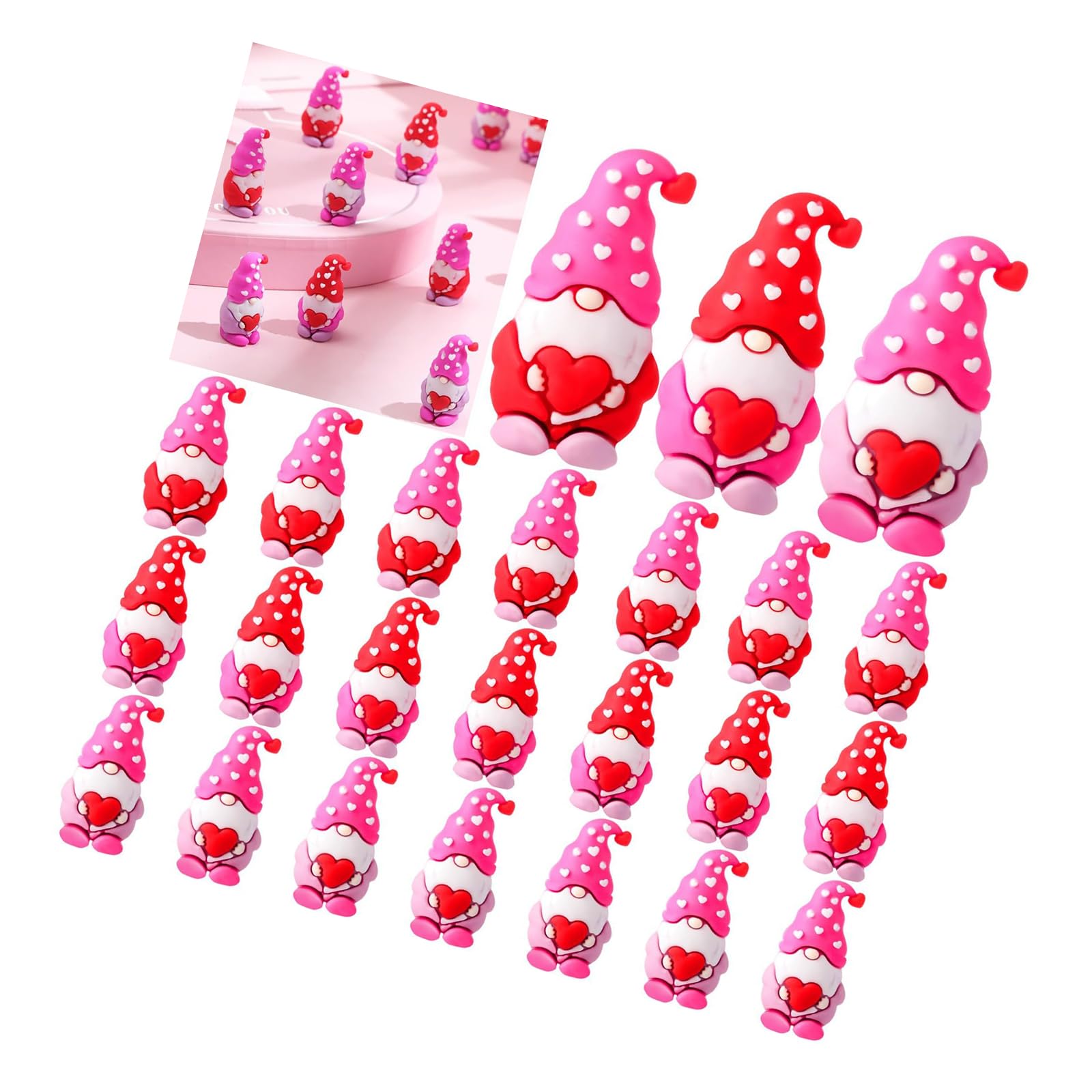 Shurhome Day Miniature Gnomes Figurines Tiny Dwarf Figures for Desktop Landscape Cake Decors Party Supplies Tiny Figurines Set