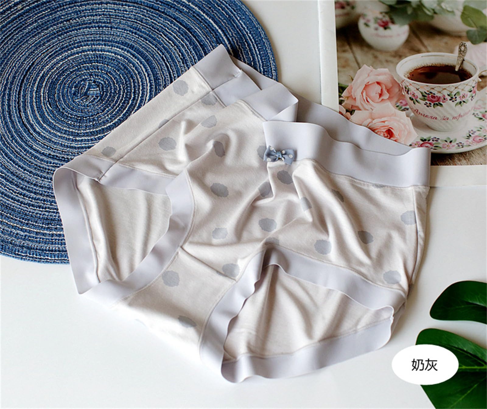 Culotte Hipster Donna 45-60 kg di Peli di Fiocco Motone Modali di Cotone Modali A Pois Ad Alta Elastico.