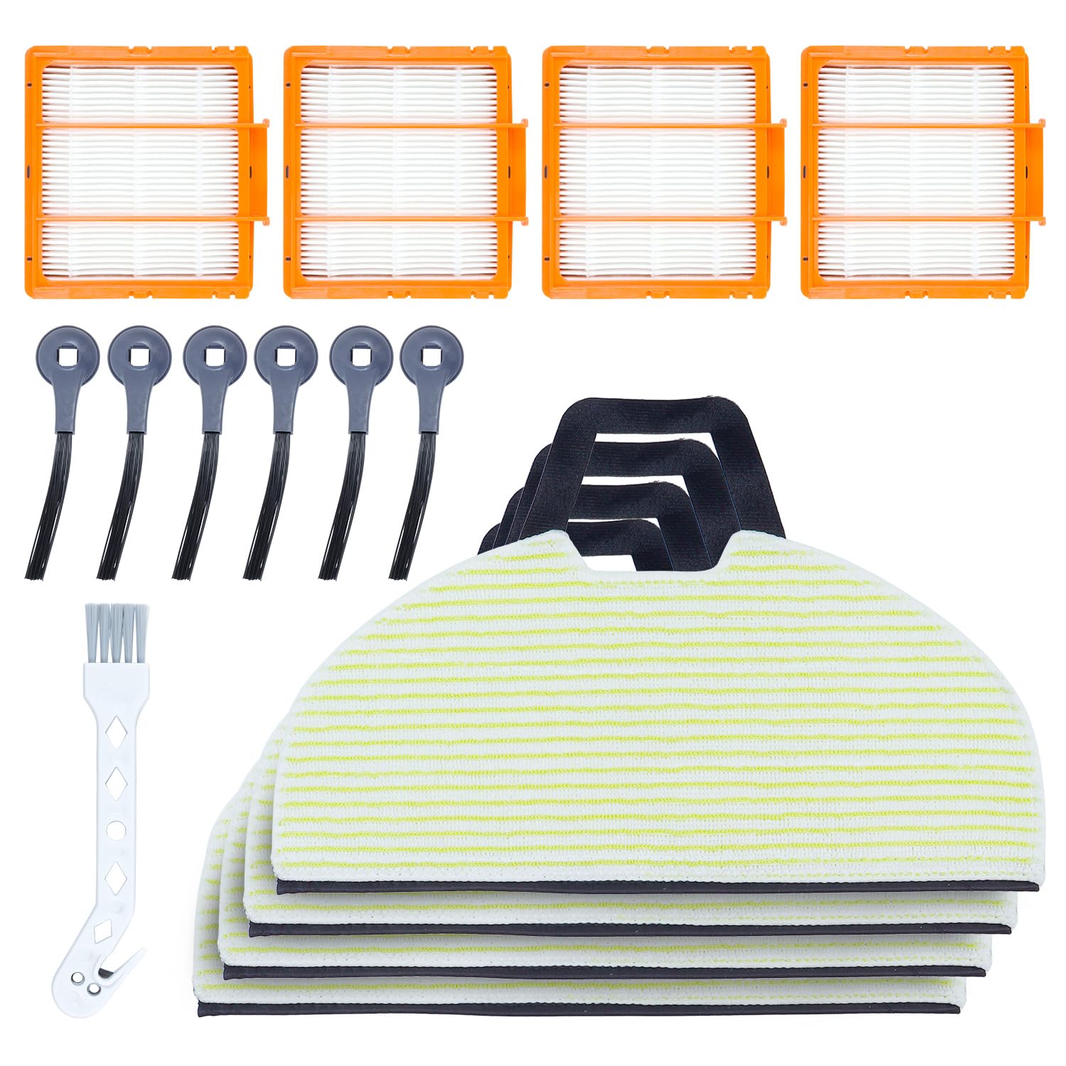 Reliapart 13-Piece Replacement Parts Kit for Shark Matrix Plus 2-in-1 RV2620WAUK Robot Vacuum (Side Brushes, Filters, Mop Pads & Cleaning Tool)