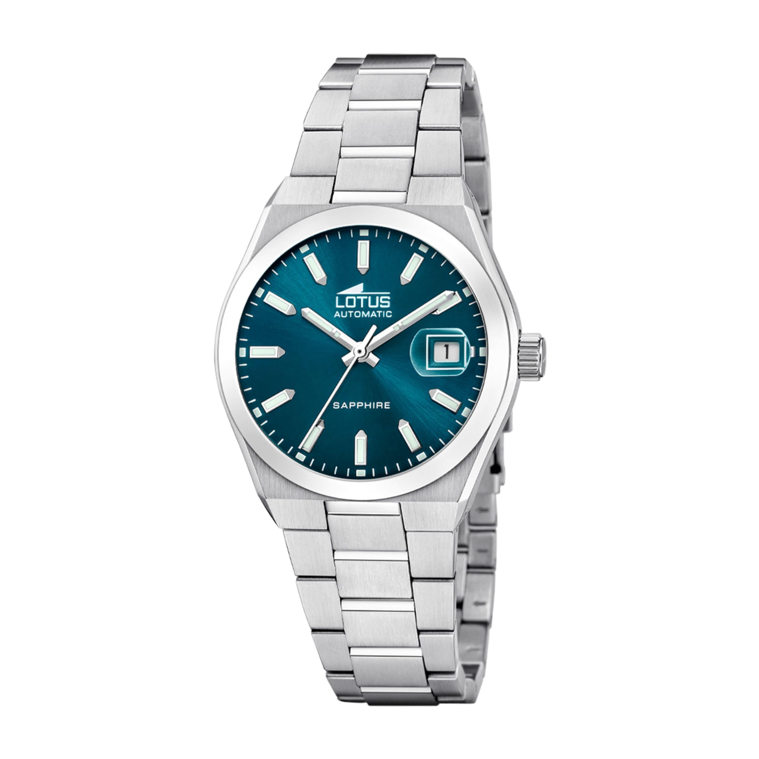 LOTUS Reloj Automático Hombre de Acero Inoxidable 316l Plateado