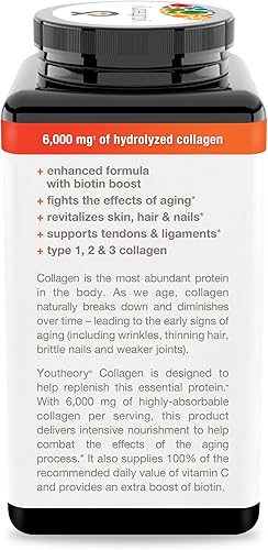 Miniatura 4 de Youtheory Collagen Advanced Formula Tipos 1 2 y 3 160 tabletas paquete de 3 3