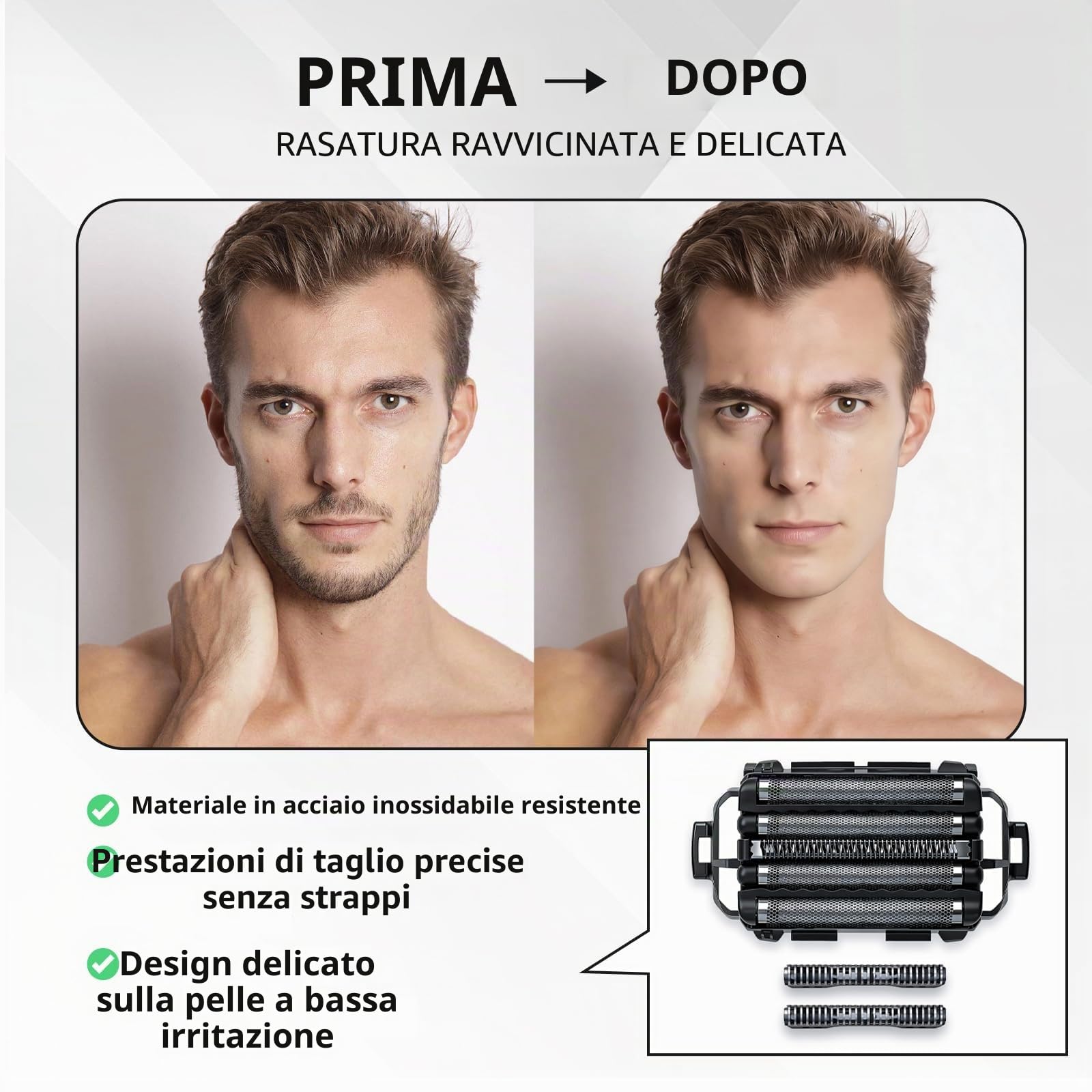 Lame di ricambio WES9032Y1361 compatibili con i rasoi elettrici Panasonic ARC5 ES-LV97, ES-LV95, ES-LV81, ES-LV69, ES-LV67, ES-LV65, ES-LV61 (confezione da 1)
