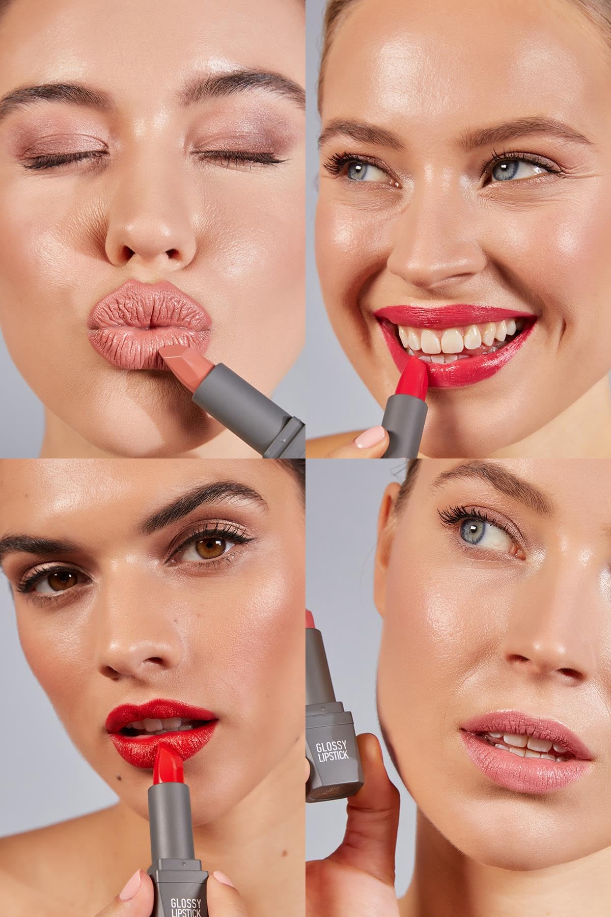 ALIX AVIEN Uzun Süre Kalıcı Yoğun Renk Veren Nemlendirici Parlak Ruj - Glossy Lipstick 304 Nude Apricot (3 paketi)