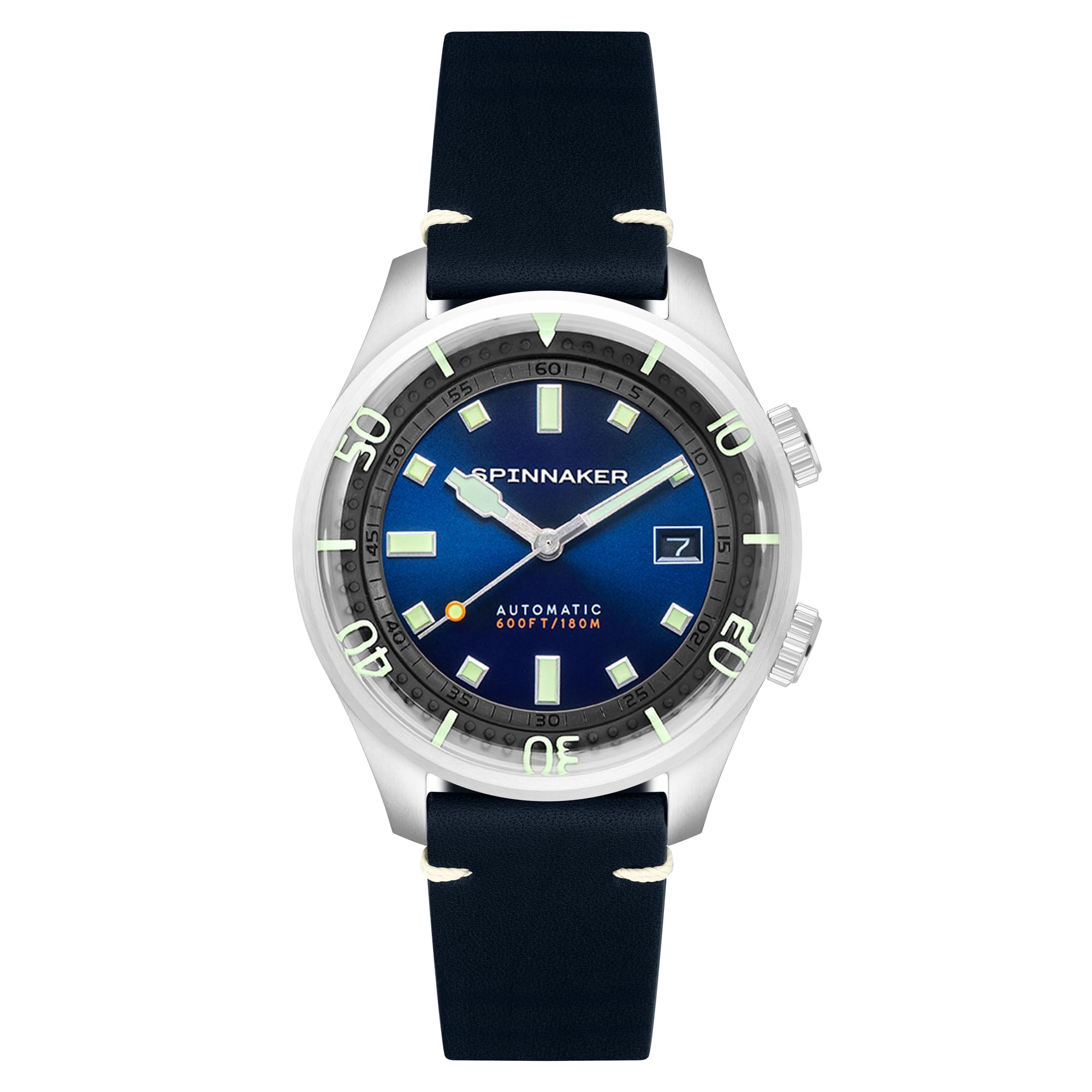Spinnaker Męski 42 mm Bradner automatyczny zegarek z 3 wskazówkami z bransoletką z prawdziwej skóry lub stali nierdzewnej SP-5062
