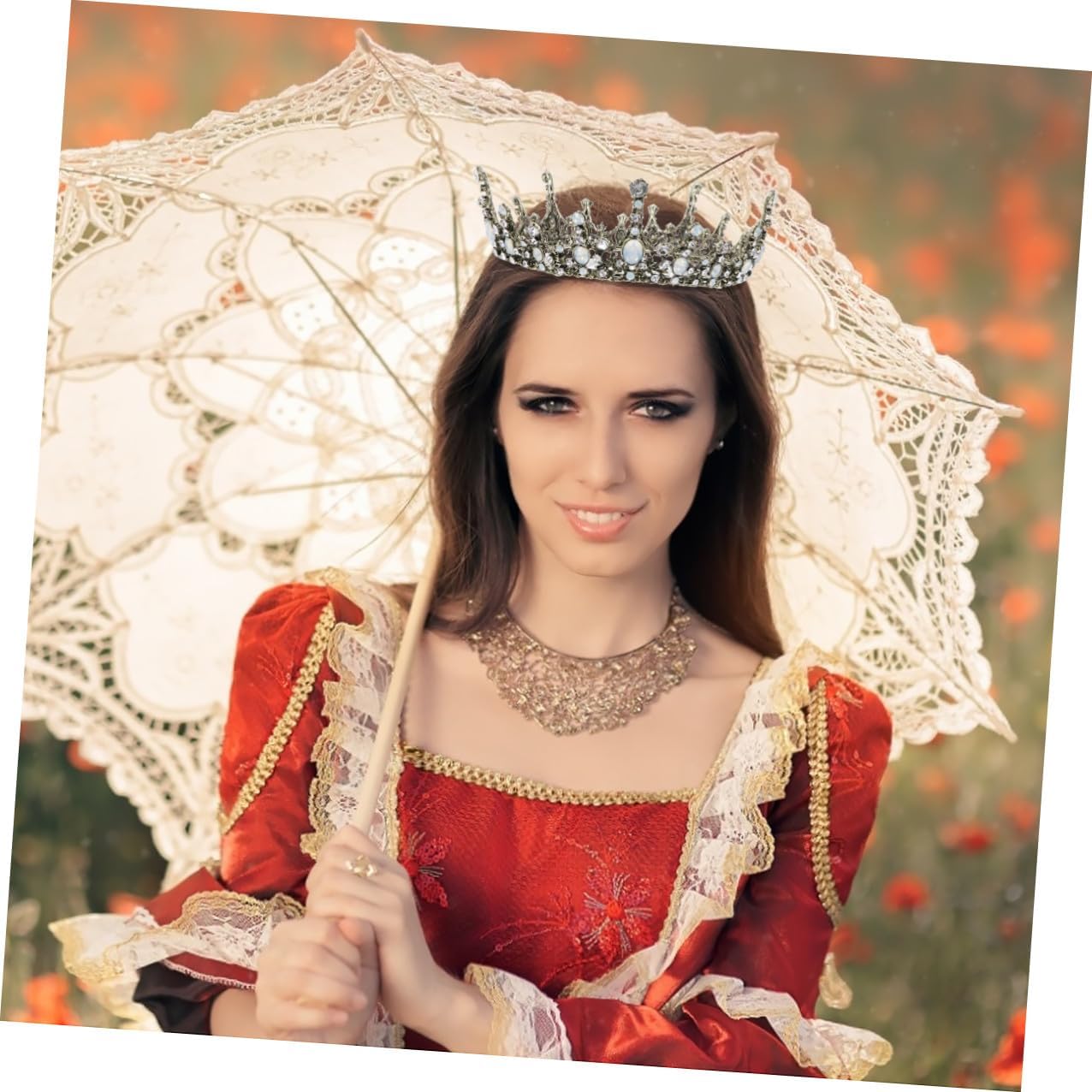 Baroque Bride Crown Wedding Hair Accessory Bridal Circlet Hair Decor Women’s Headwear for Brides Vintage Style