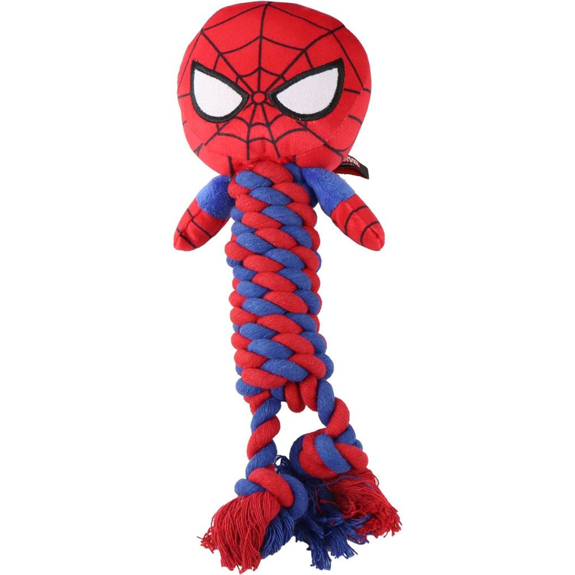Cerdá Marvel Spider-Man Dog Toy with Rope & Squeaker – Plush & Durable Chew Toy for Dogs – Interactive Tug, Fetch & Chewing Toy for Small to Medium Dogs