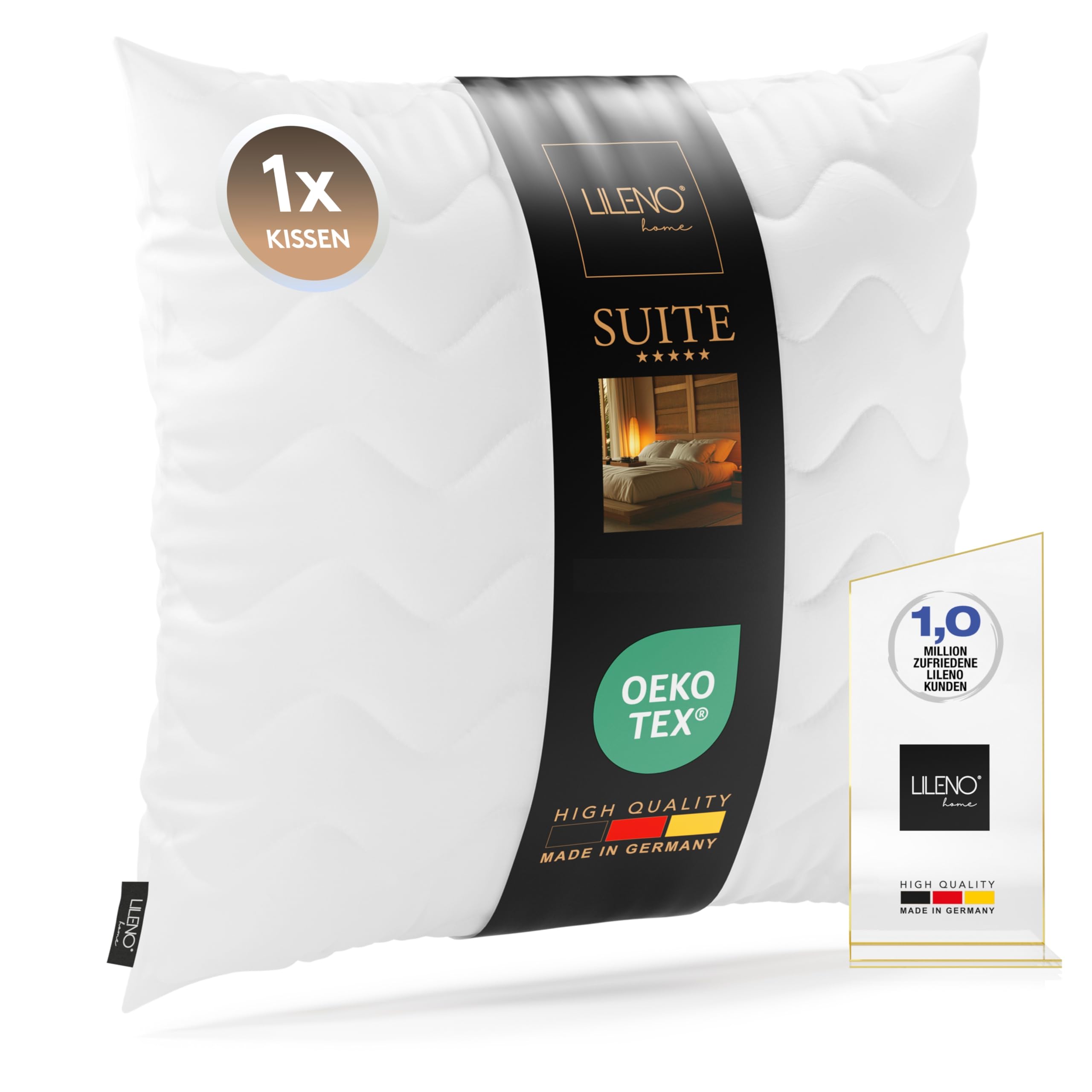LILENO HOME Kissenfüllung - 95°C waschbares Innenkissen geeignet für Allergiker - Polyester Kisseninlet als Sofa Kissen, Couchkissen, Cocktailkissen und Kopfkissen