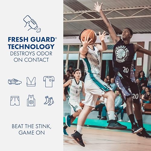 Miniatura 5 de Arm & Hammer Polvo corporal deportivo, polvo para hombres y mujeres, sensación fresca, sin talco, defensa contra olores sin aluminio con bicarbonato