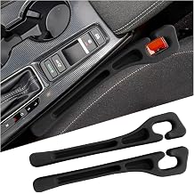 2 PCS Car Seat Gap Filler, Multi-Purpose Auto Seats Gaps Filler Side Organizer with Storage Slot, Super Flexible Gap Blocker Between Seat and Center Console, Car Accessories Black
