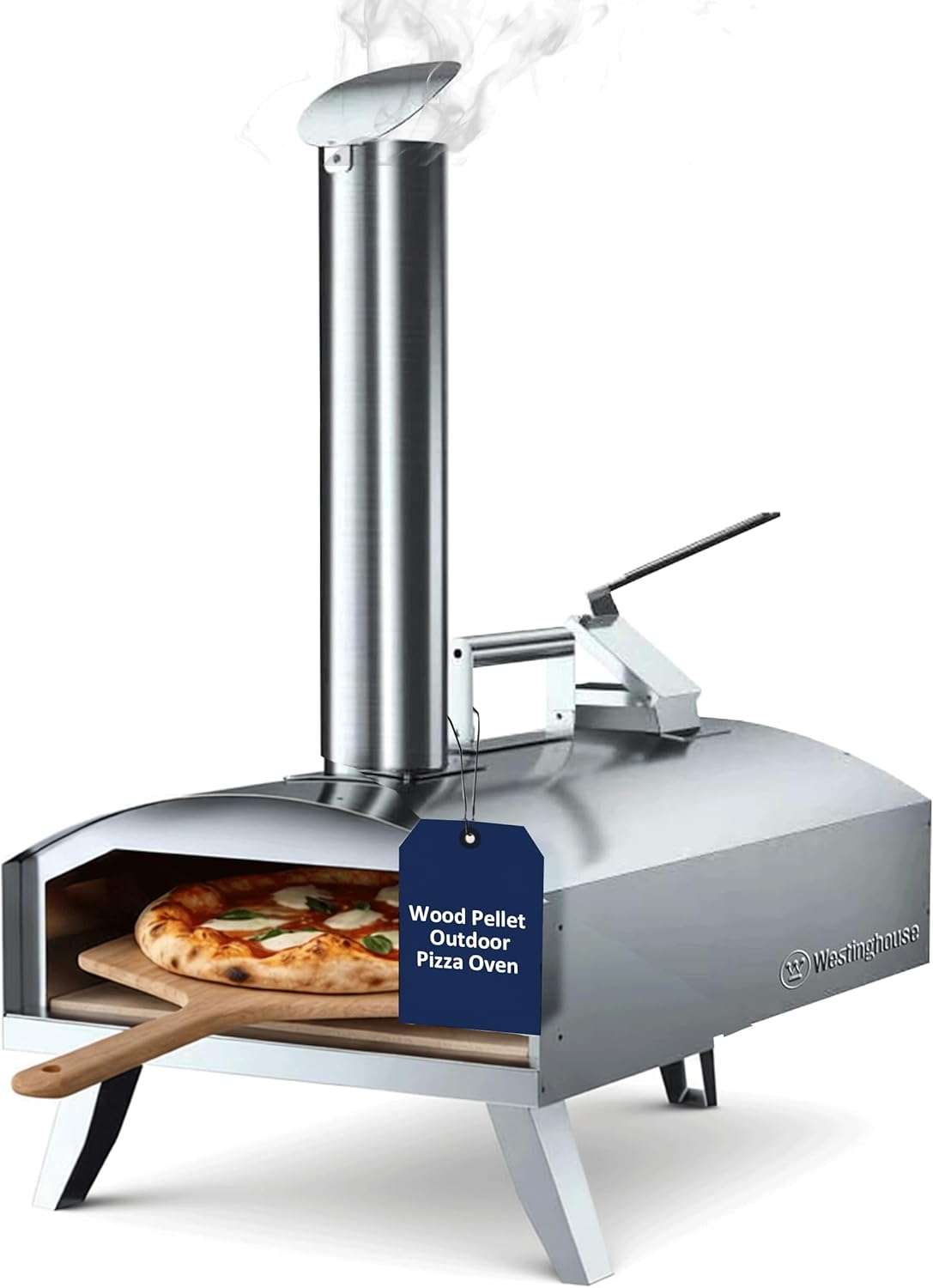 Westinghouse Wood Pellet Artisan Outdoor Pizza Oven -Stainless Steel Portable Pizza Ovens,Wooden Pellet