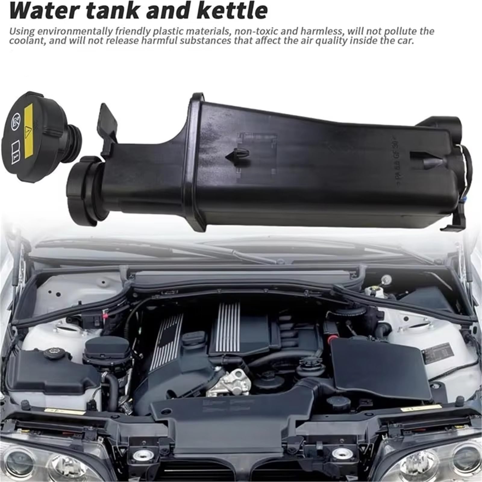 Tanque Expansión Refrigerante Compatible Con BMW X3 X5 3 Serie | 1998 - 2011 Depósito Recuperación Refrigerante Con Sensor Y Tapa 17137787039