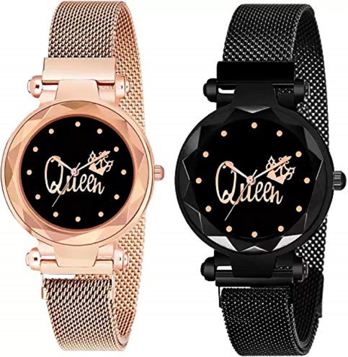 DKEROAD Analog Stainless Steel Black Strap Watch for Girls | Casual | - Model248 (B0BGRTTXKX) Amazon Price History, Amazon Price Tracker
