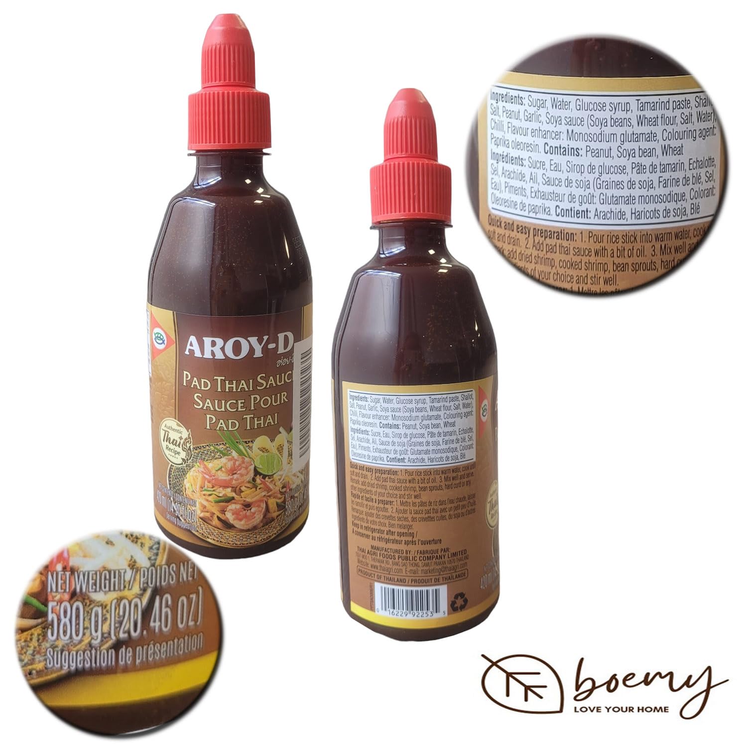 SALSA PAD THAI AROY-D by BOEMY | PAD THAI SAUCE, SAUCE POUR | CONTENIDO 420 ML / 580 GR.